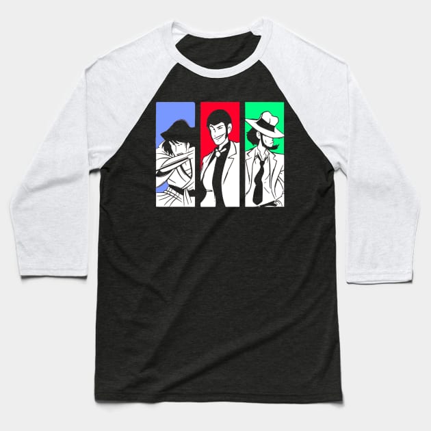 Lupin the 3rd Jigen and Goemon Baseball T-Shirt by OtakuPapercraft